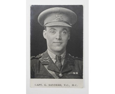 [ Victoria Cross ] A portrait postcard depicting Corporal George Sanders. [Awarded the Victoria Cross for actions during the 