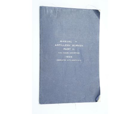 Manual of Artillery Survey part II, The War Office, 1930