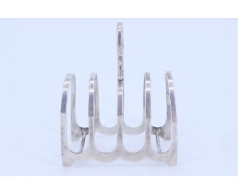 A 1920s silver four slice toast rack, William Hutton &amp; Sons Ltd, Sheffield, 1925, 65 g
