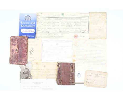 A family group of military ephemera spanning two generations and two World Wars, pertaining to Pte Willie / Walter Drummond, 