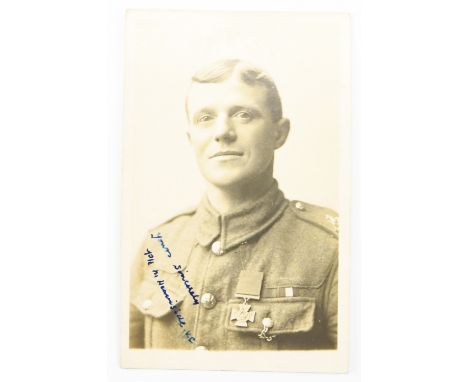 [ Victoria Cross ] A portrait postcard portraying Private Michael Heaviside. [Awarded the Victoria Cross for actions during t