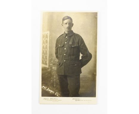 [ Victoria Cross ] A portrait postcard of Private Edward Dwyer. [Awarded the Victoria Cross for actions during the First Worl
