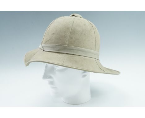 A Great War / Second World War British army other ranks Wolseley pattern tropical helmet, (no label present, underside of swe