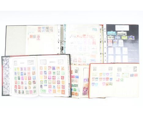 A group of vintage stamp albums, early-to-mid 20th Century, containing GB and world stamps, 19th / early 20th Century