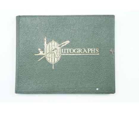 A Second World War autograph album, that of an ATS servicewoman and containing numerous portrait photographs of members of th