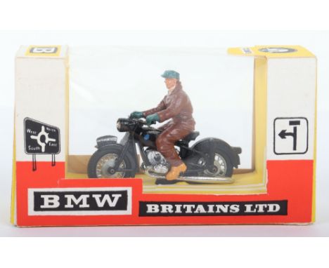 Britain’s 9688 BMW 600cc Motorcycle, 2nd issue black bike, with rider, in mint boxed original condition. 