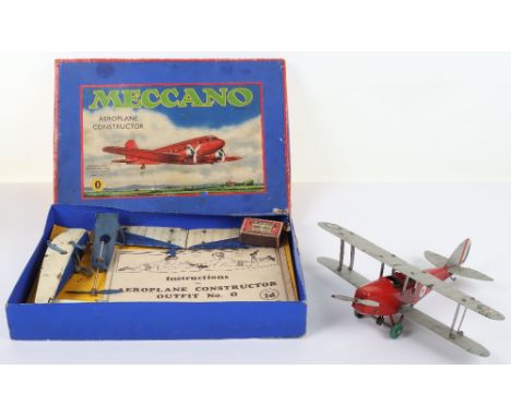 Meccano Aeroplane Constructor Boxed Set O, in fair used condition, instruction leaflet, plus a quantity of used additional Ae