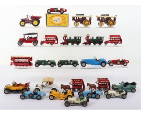 Quantity of Vintage Matchbox Models Of Yesteryears, including boxed Y6-2 Bugatti, red body, unboxed: 3 x Y6-2 Bugatti’s, 2 x 