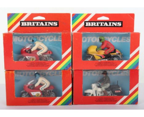 Four Britain’s Boxed Motorcycles, 2 x 9687 M.V. Augusta, 9671 850cc Racing Norton and 9692 U.S. Sherriff on Harley Davidson E