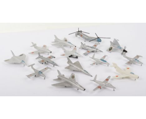 Quantity of Solido (France) Diecast Aircraft/Helicopter Models,1/150 scale, including: Skyray, Convair XFY1 vertical, 2 x Sup