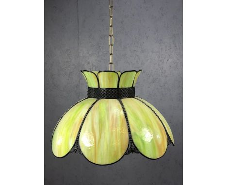 Vintage Tiffany-style ceiling light approx 53cm in diameter