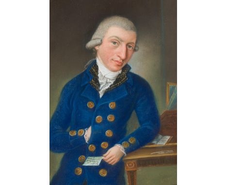 MENNA, MATTHÄUS JOSEPHWürzburg 1767 - 1837zugeschriebenTitel: Porträt eines jungen Offiziers in Uniform des Dragonerregiments