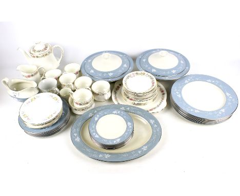 An assortment of ceramic tea and dinner wares. To include Royal Doulton Reflection pattern, Paragon, etc