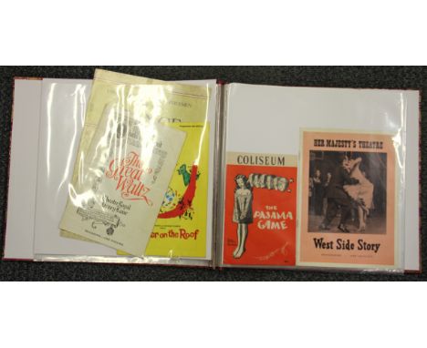 An album of vintage theatre programmes and sheet music.