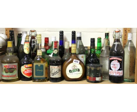 A quantity of mixed vintage alcohol.