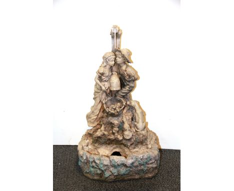 A vintage garden water fountain, H. 62cm.