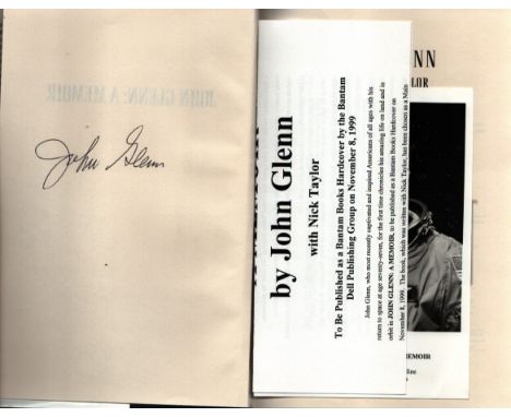 John Glenn - 'A Memoir' (autobiography) US first edition hardback 1999 beautifully signed to an inside page, excellent condit