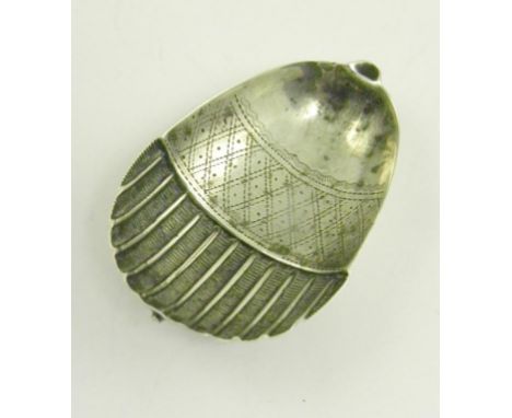 A GEORGE III SILVER ACORN NOVELTY CADDY SPOON BY JOSEPH TAYLOR, BIRMINGHAM 1800