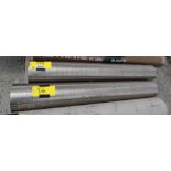 LOT OF (2) PIECES OF S39277 S.S. BORED BAR, 8" OD X 4" ID X APPROX. 55" LONG ( LOCATION B17W )