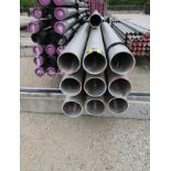LOT OF (10) PIECES OF SM2242 NICKEL BASE OCTG TUBING , 9.625 OD X 8.835 ID, (9) APPROX. 32' LONG, (1