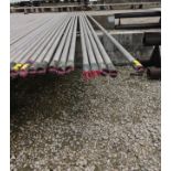 LOT OF (17) PIECES OF SM2535 NICKEL BASE OCTG TUBING , 3.50 OD X 2.751 ID, APPROX. 31' - 34' LONG, 1