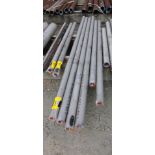 LOT OF (6) PIECES OF SM2550 OCTG TUBING , 3.538" OD X 2.208" ID X APPROX. (2) 8' LONG, (4) 10' LONG