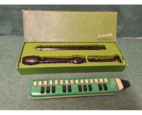 Dolmetsch tenor recorder and a Hohner Melodica Soprano.