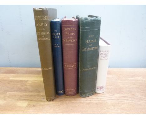 BORLAND R.  Border Raids & Reivers. Illus. by Tom Scott. Orig. maroon cloth. Dalbeattie, 1898; also a worn copy of Russell, T