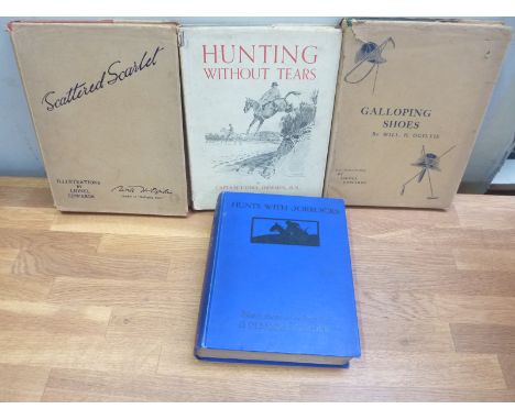 OGILVIE WILL H.  Scattered Scarlet & Galloping Shoes. Each with tipped in col. plates by Lionel Edwards (one or two with tear