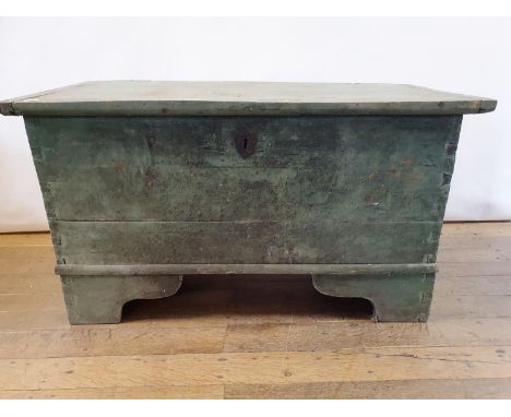 A painted pine trunk, 120 cm wide 