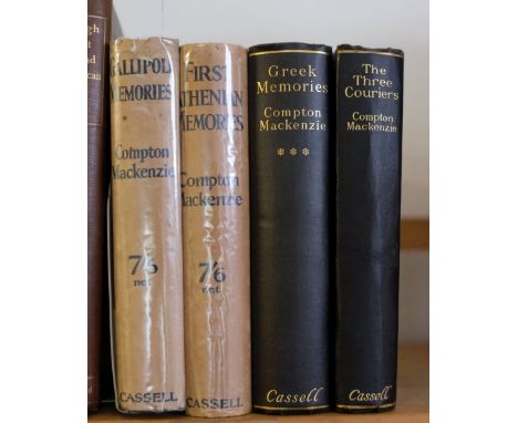 Mackenzie (Compton). Gallipoli Memories, 1929; First Athenian Memories, 1931; Greek Memories, 1932, 1st editions, frontispice
