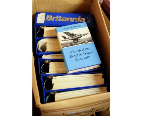 Aviation collectables. A large collection of aviation ephemera, including books, aircraft manuals, postcards etc including Tw
