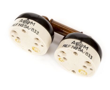 * WWI RFC/RAF Instrument-board Magneto Switches. Made by GEC Ltd circa 1917/1919, dual linked for twin-magneto engine types s
