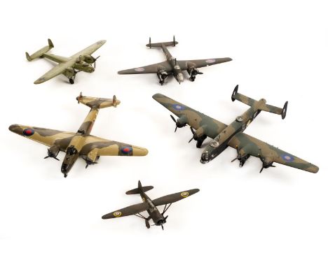 * Model aircraft. A good collection of 15 WWII period 1/72 scale models, each made in wood and finely painted, including Lysa