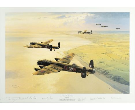 * Taylor (Robert, 1946 -). Target Peenemunde, colour print, numbered 521/1250, signed by the artist, Bill Reid, Norman Jackso