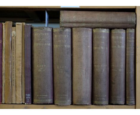 Kaye (John William). A History of the Sepoy war in India. 1857-1858, 3 volumes, mixed editions, 1878-1880, volume I 9th editi
