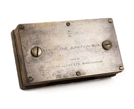 * Aeroplane Junction-Box. Joseph Lucas &amp; Co Birmingham, c. 1914-1916, an unusual instrument board electrical terminal blo