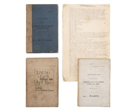 World War II. RAF logbook of special operations in south-east Asia, 1943-5, belonging to Robert P. Lewis, flight engineer, ai