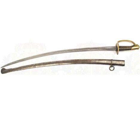 SÄBEL M 1822, für leichte Kavallerie, Klinge m. Herst. „Manufacture nationale de Chatellereault a bre. 1915-Cav....1822 H“, b