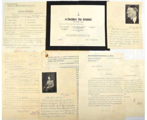 DOKUMENTENGRUPPE SS-OBERFÜHRER OTTO STEINHÄUSL, (1879-1940), 1938-1940 Polizeipräsident von Wien, ab 1922 Polizeidirektor in 