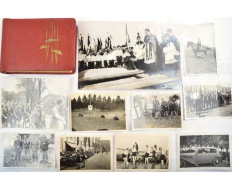 SAMMLUNG CA. 180 FOTOS HJ/DJ/BDM, kleines Fotoalbum u. zahlr. lose Fotos, tls. zusammengehörige Gruppen, Lager, Führer, Zelte