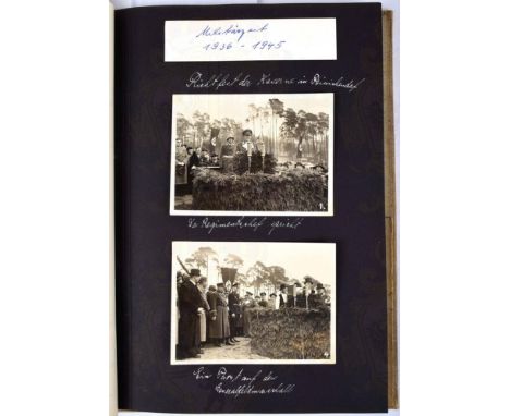 FOTOALBUM FLAKREGIMENT GENERAL GÖRING, 113 Fotos, davon 4 AK, Göring bei Ansprache, Marschkolonnen, Einmarsch in Österreich, 