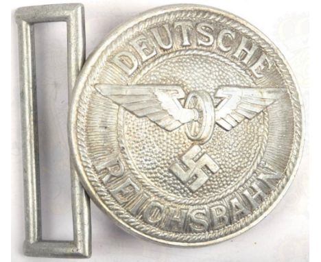 FELDBINDENSCHLOSS FÜR FÜHRER DES BAHNSCHUTZ, Sammleranfertigung guter Qualität/Replik, Aluminium, durchgeprägt, mittig verböd