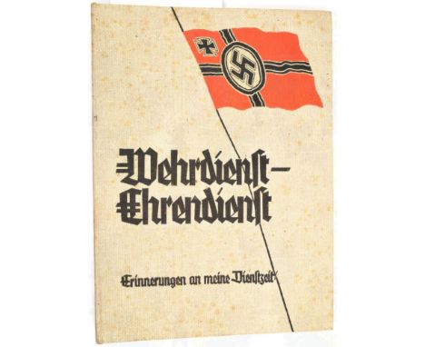 EHRENCHRONIK „WEHRDIENST - EHRENDIENST“ für das Artillerie-Rgt. 5, blanko Fotoalbum, Textvordrucke u. Bildteil zur Geschichte