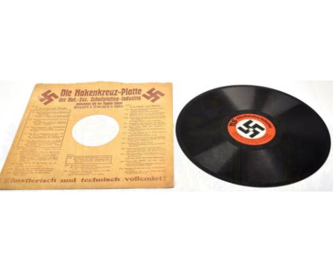 SCHELLACKPLATTE DER NS-SCHALLPLATTEN-INDUSTRIE, Nächtliche Heerschau in Sanssouci, 1. u. 2. Teil, um 1936, Militär-Musik-Kape