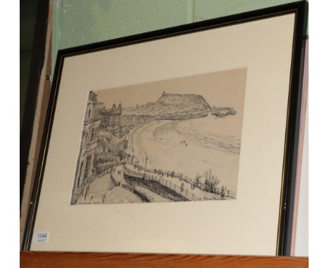 Dennis Flanders (1915-1994), Scarborough, signed, inscribed and dated April (19)94, pencil and ink drawing