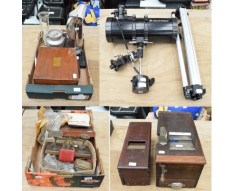 A selection of Co-operative Society Ltd items, comprising glass measures (cased), milking related items, two cash registers, 