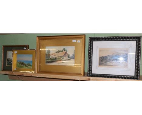 George Cochrane Kerr (1825-1907) Turquoise and Gold, the Downs, Eastbourne, signed, watercolour; together with E.I.W. Prior (
