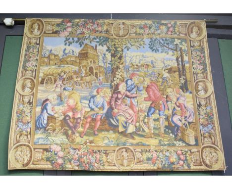 Flemish style machine made tapestry 