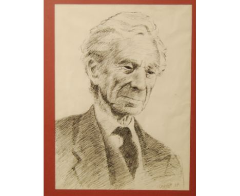 C White - half length portrait, pen and ink, 42x30cm